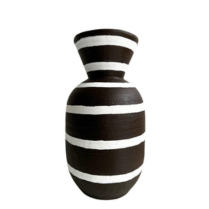 dallas vase umber stripe