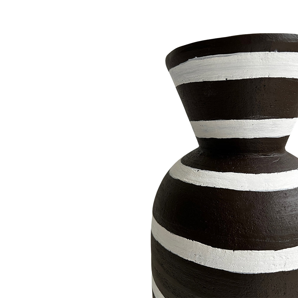 dallas vase umber stripe